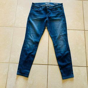 Guess Womens Blue Medium Wash Pockets Power Skinny Low Denim Jeans Size 32